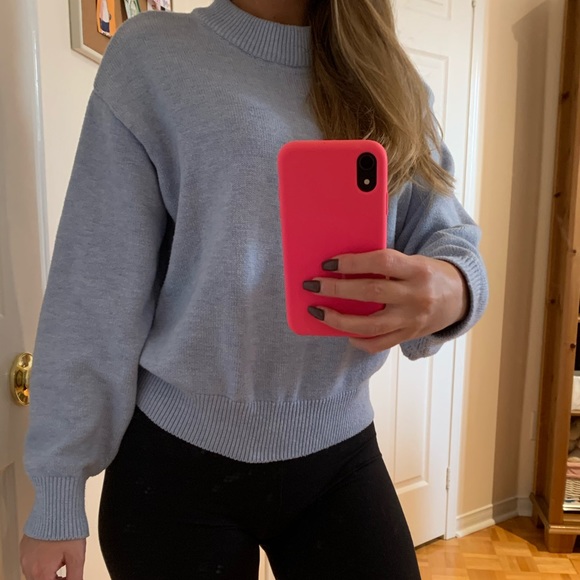 Baby Blue Knit Sweater 🧶